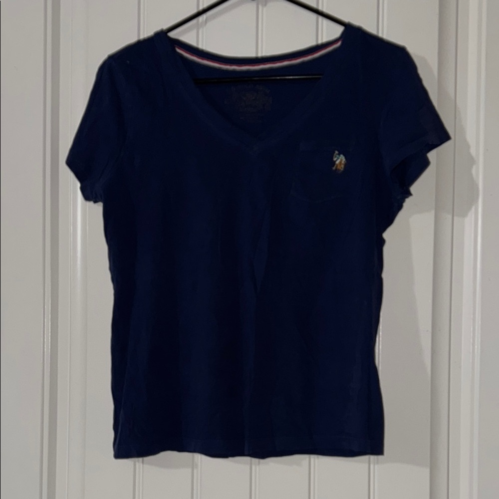Us polo women’s Navy Blue V-Neck T-Shirt